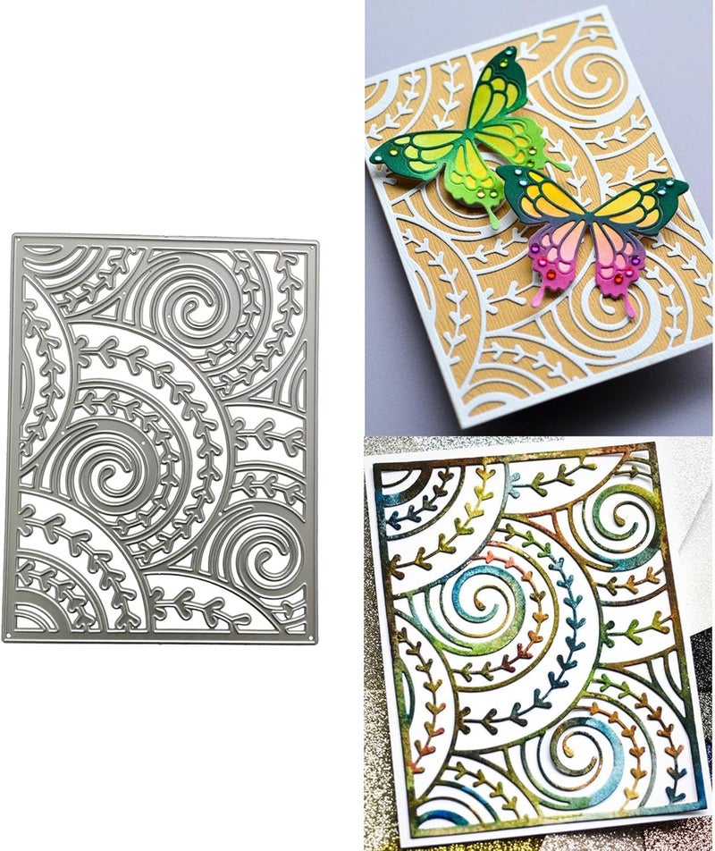 Mvchifay Cutting Dies for Card Making Metal Die-Cuts Scrapbooking Tool Hollow Frame DIY Craft Punch Template Embossing for Paper Album Decor (Circle Vine-11x14.3cm) - Image 1